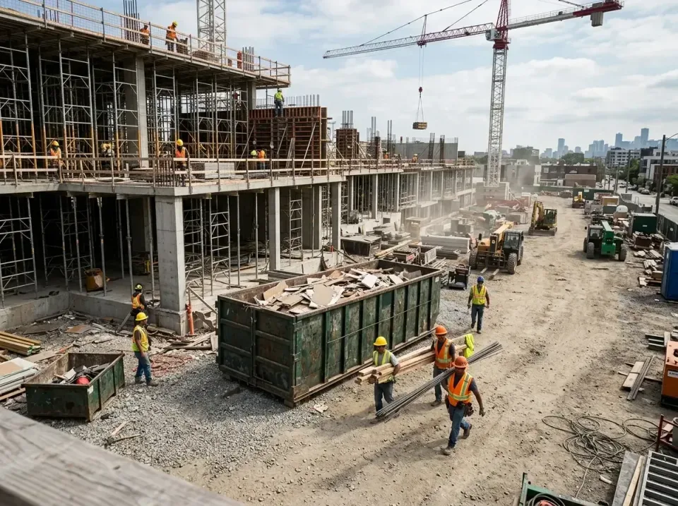 commercial-construction-site-w-002 — frequently asked questions, Low Cost Construction Dumpster Rental in Benson, MN